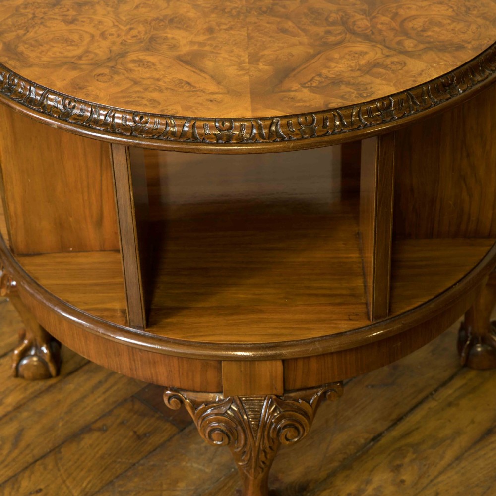 Burr Walnut Revolving Table View X