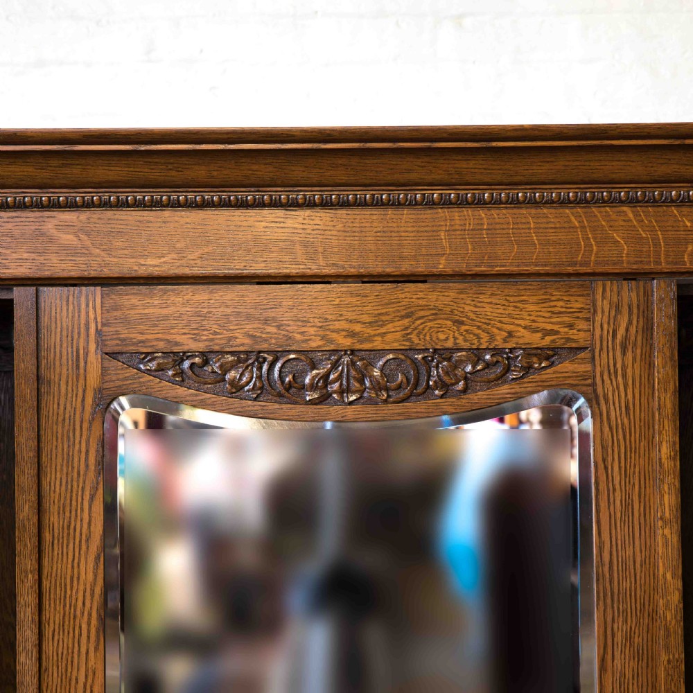 Edwardian Oak Wardrobe View III