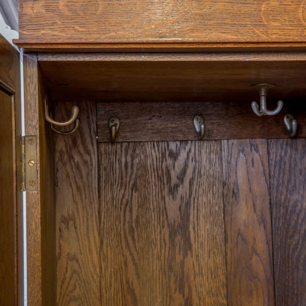 Edwardian Oak Wardrobe View IV