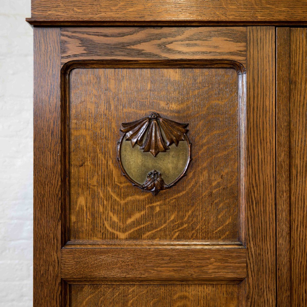 Edwardian Oak Wardrobe View VIII