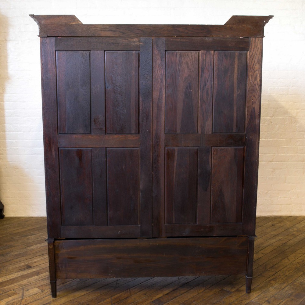 Edwardian Oak Wardrobe View XIII