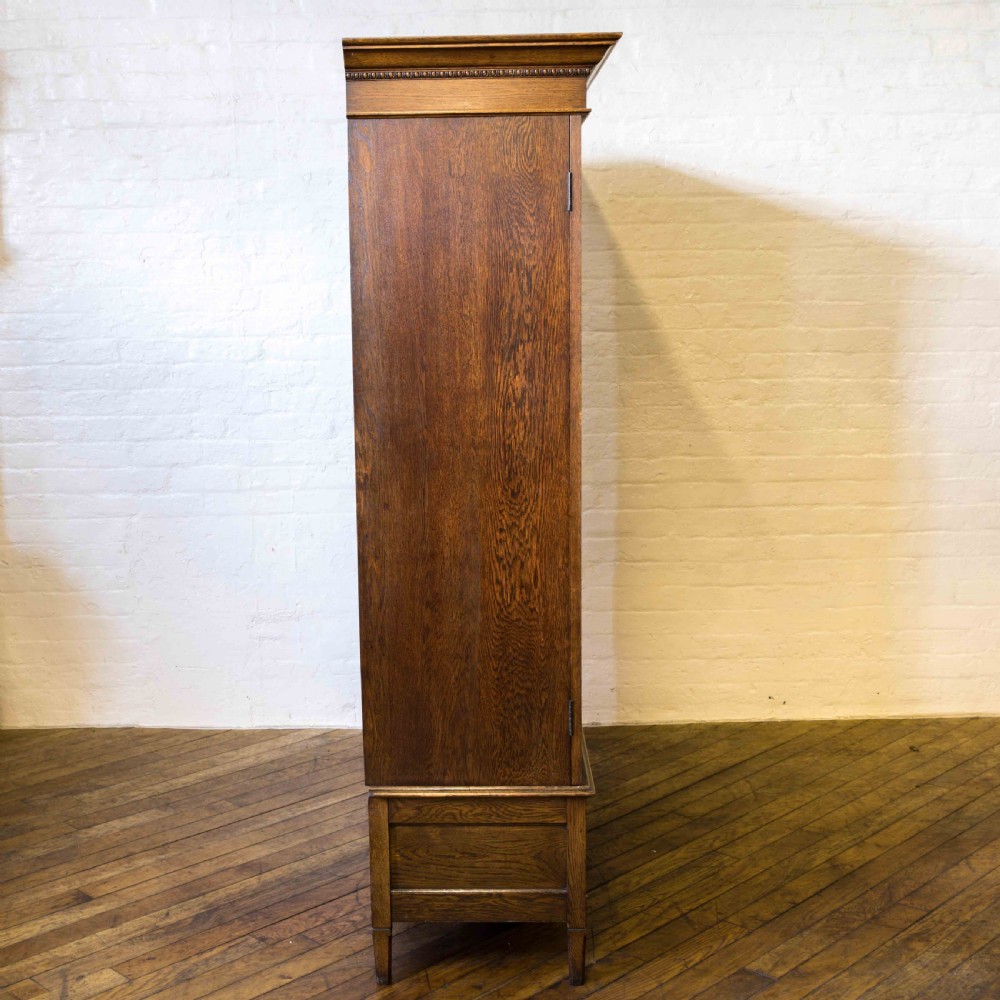 Edwardian Oak Wardrobe View XIV