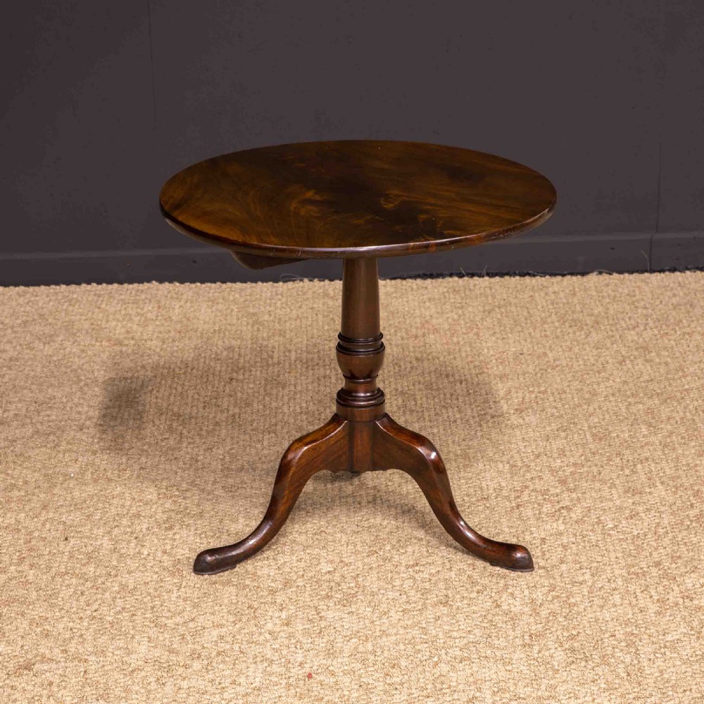 George III Mahogany Canon Barrel Column Tripod Table View III