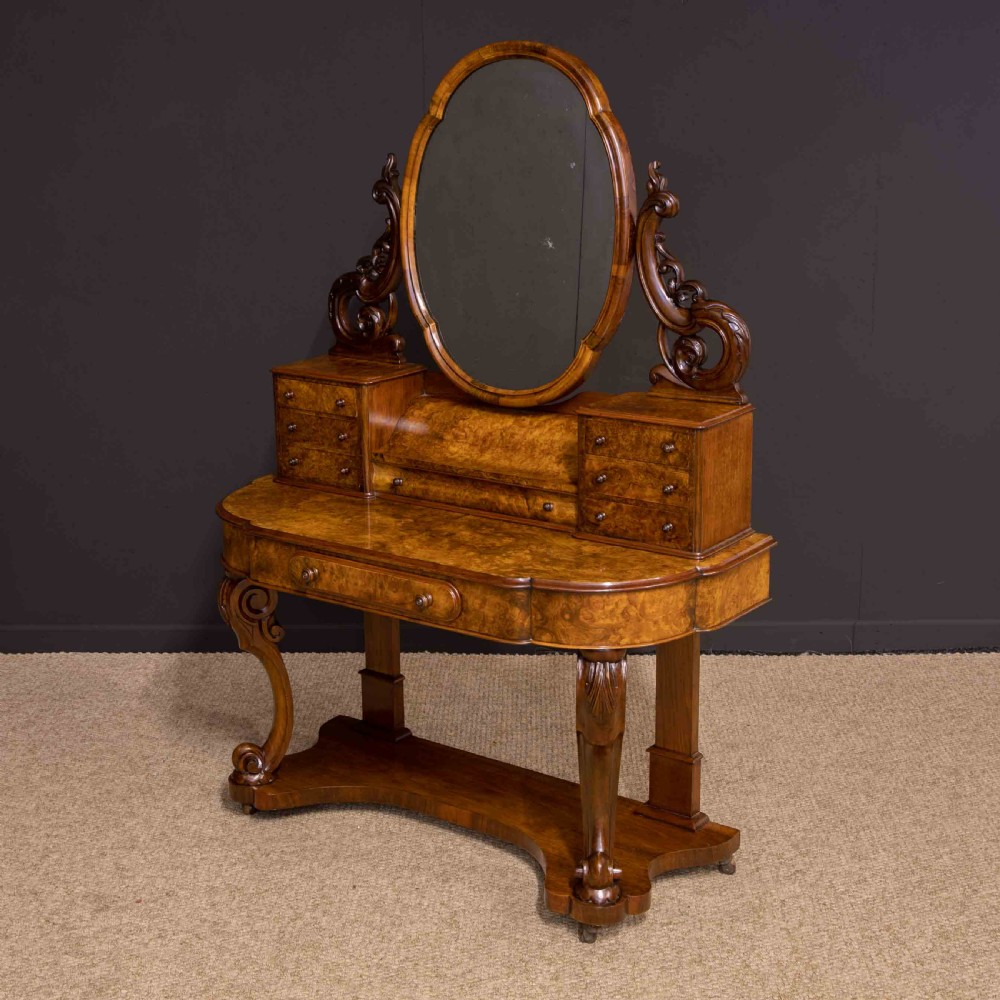 Victorian Burr Walnut Duchess Dressing Table