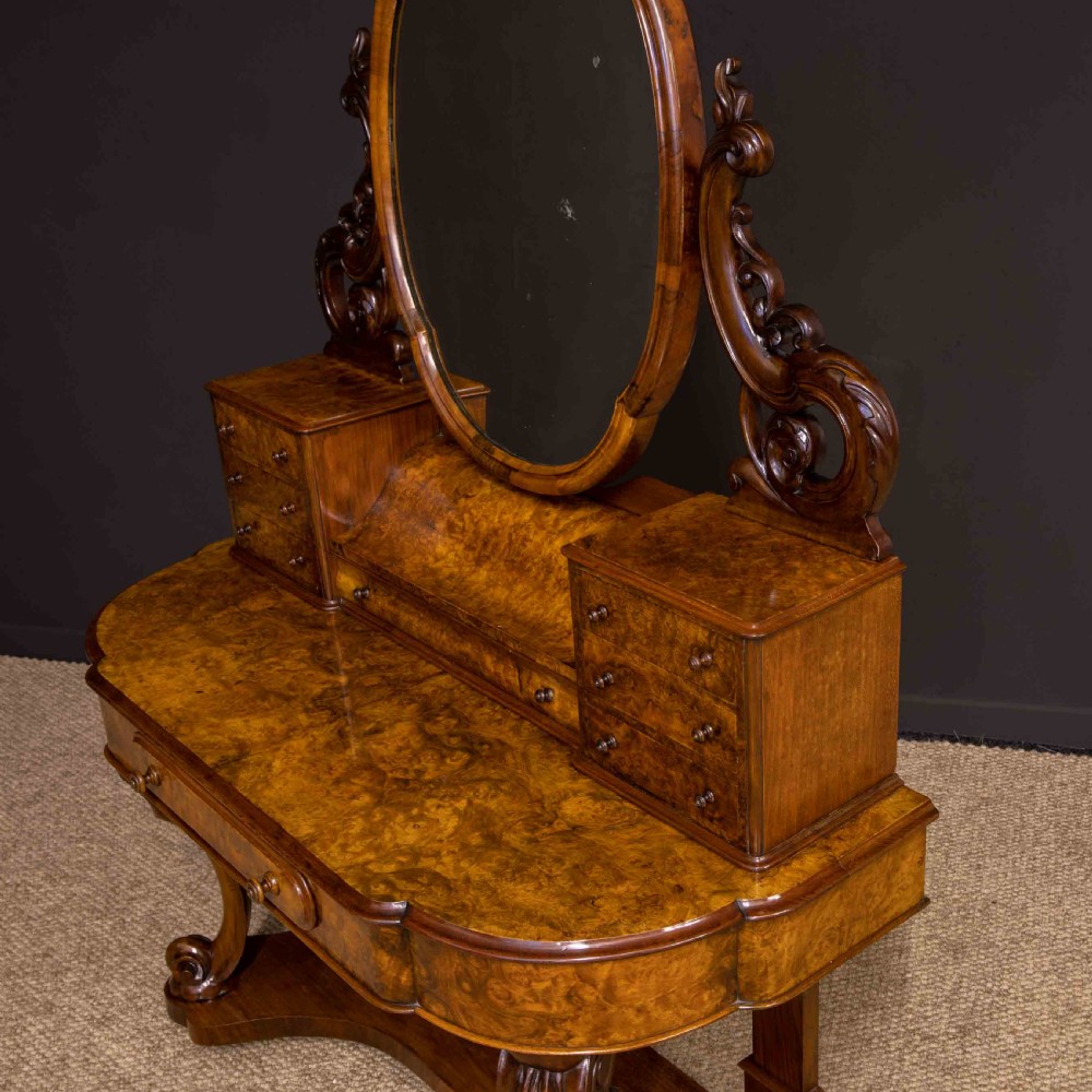 Victorian Burr Walnut Duchess Dressing Table View IV