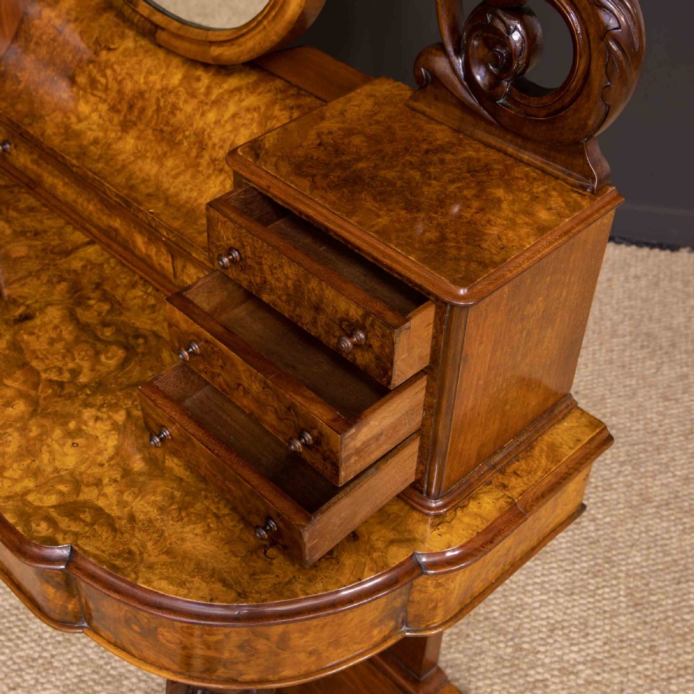 Victorian Burr Walnut Duchess Dressing Table View V