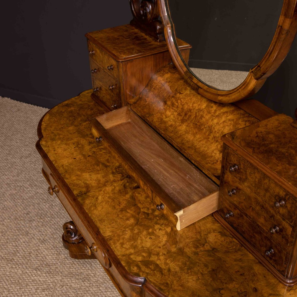 Victorian Burr Walnut Duchess Dressing Table View VI