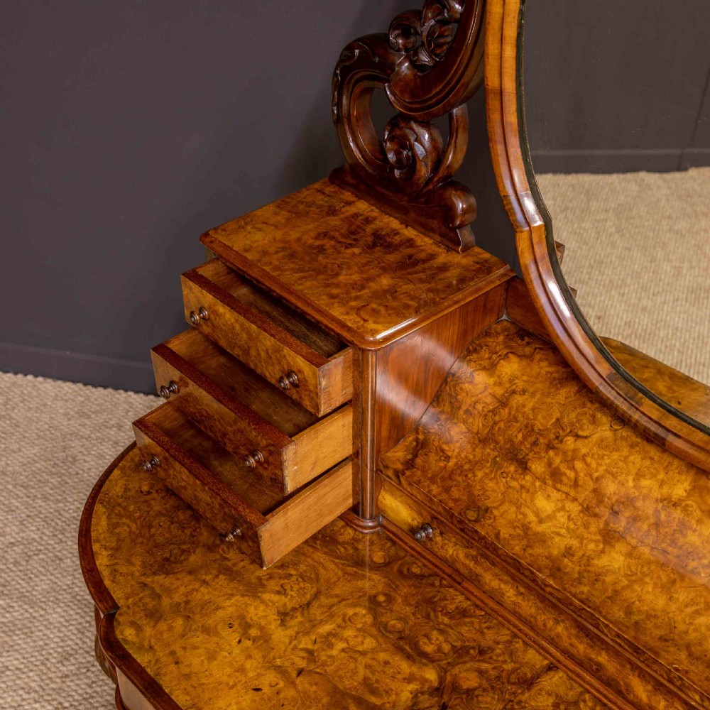 Victorian Burr Walnut Duchess Dressing Table View VII