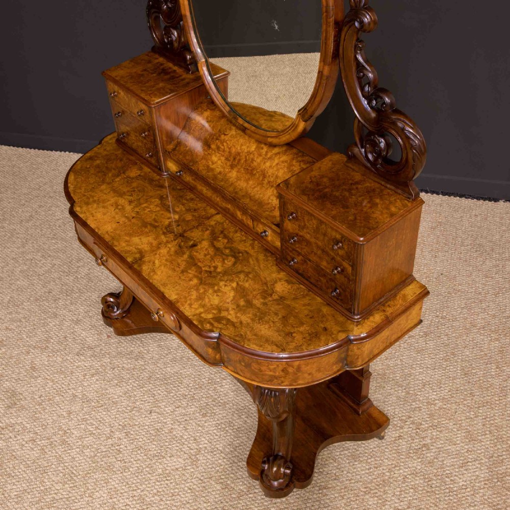 Victorian Burr Walnut Duchess Dressing Table View VIII