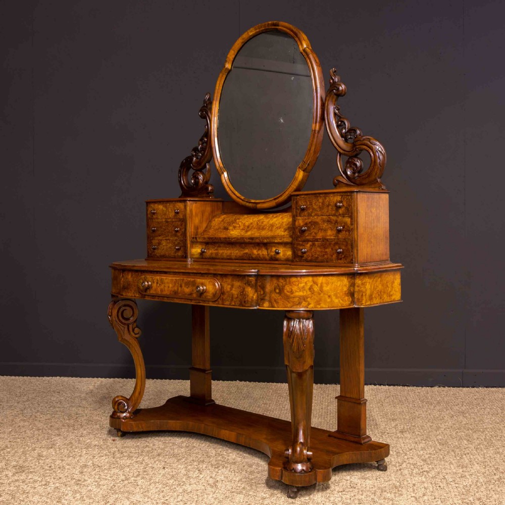 Victorian Burr Walnut Duchess Dressing Table View XII