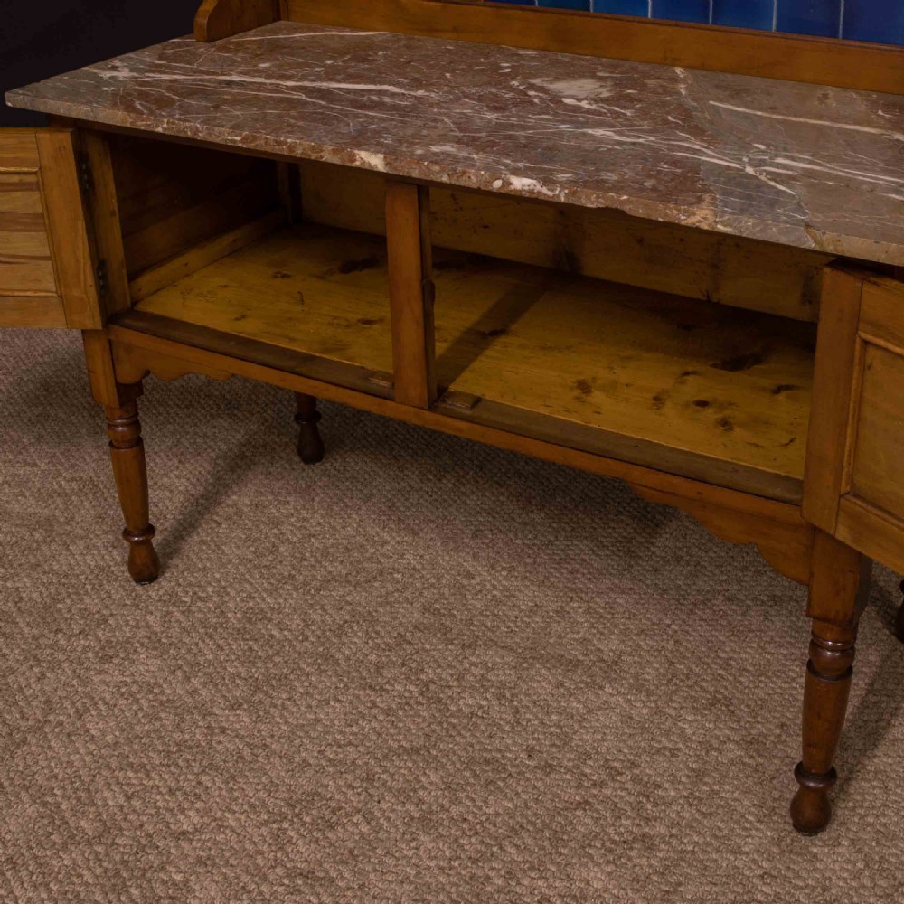 Art Nouveau Walnut Washstand View XII