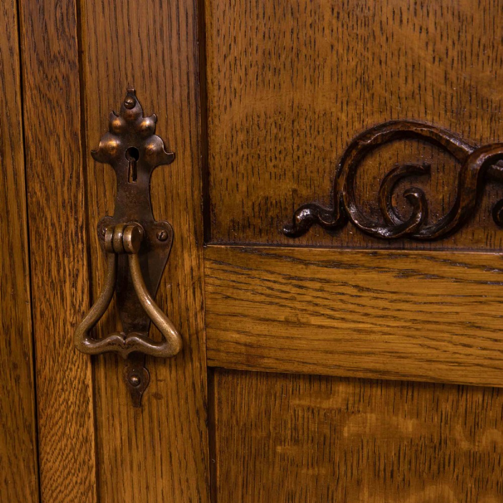 Art Nouveau Oak Wardrobe View VI