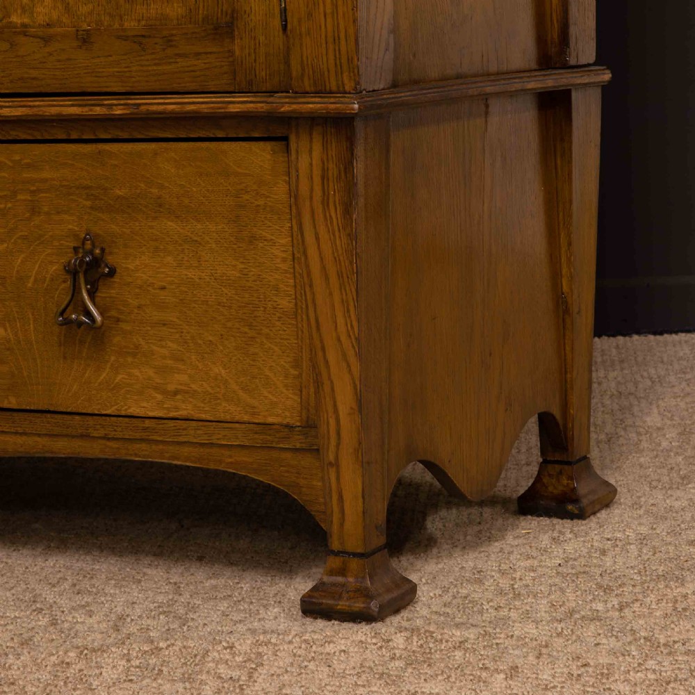 Art Nouveau Oak Wardrobe View XXV