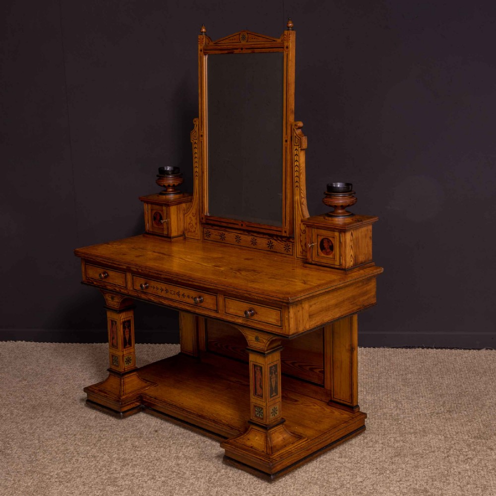 Victorian Neo Classical Pitch Pine Dressing Table View II
