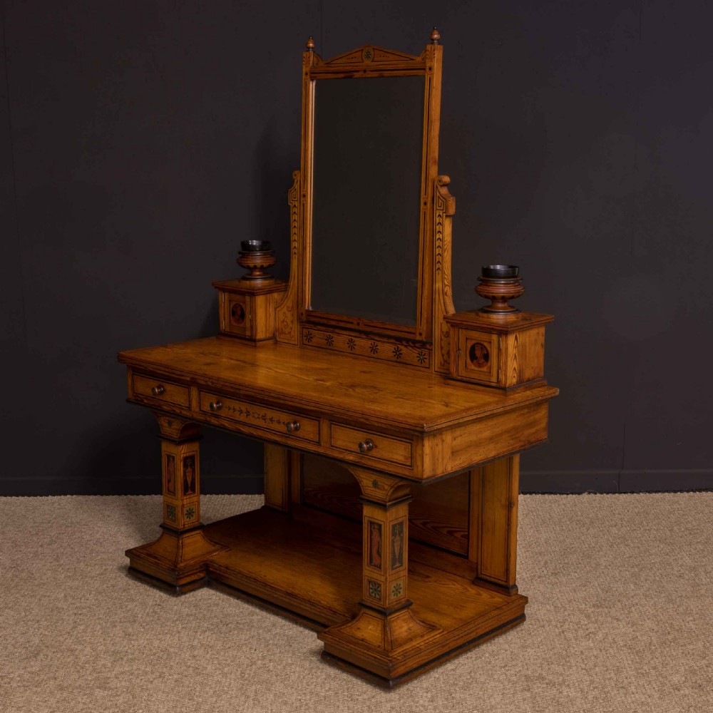 Victorian Neo Classical Pitch Pine Dressing Table View III