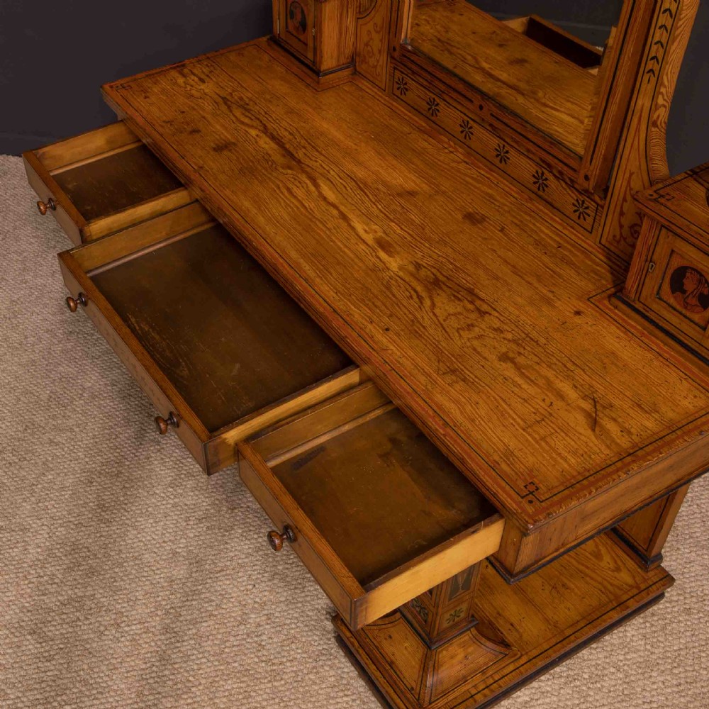 Victorian Neo Classical Pitch Pine Dressing Table View VI