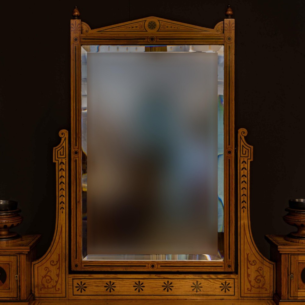 Victorian Neo Classical Pitch Pine Dressing Table View XV