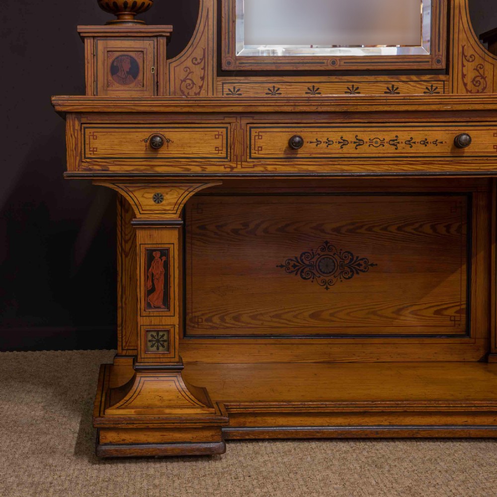 Victorian Neo Classical Pitch Pine Dressing Table View XX