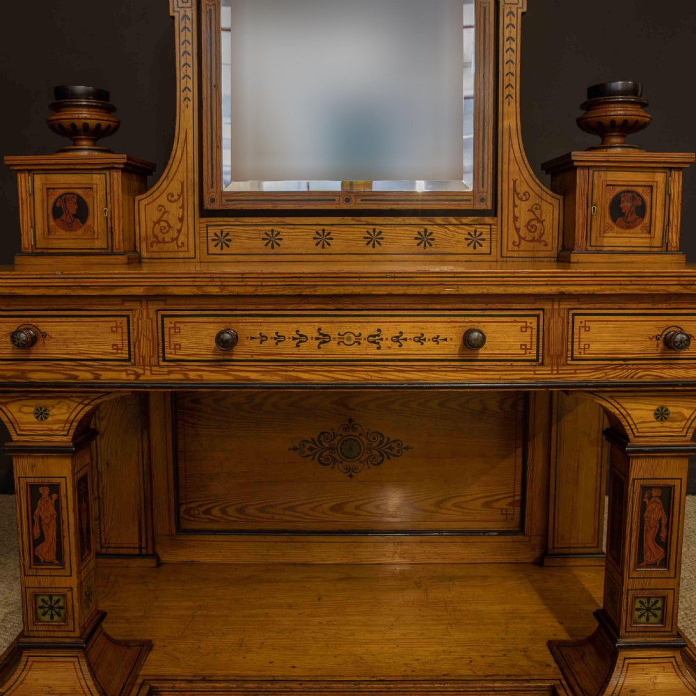 Victorian Neo Classical Pitch Pine Dressing Table View XXIV