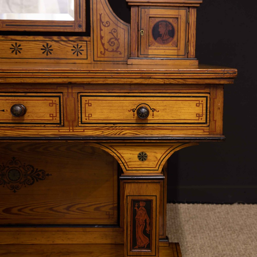Victorian Neo Classical Pitch Pine Dressing Table View XXV