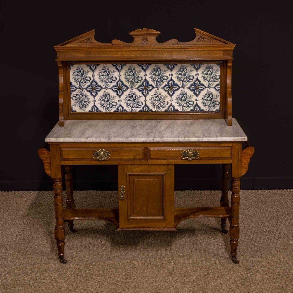 Edwardian Walnut Washstand