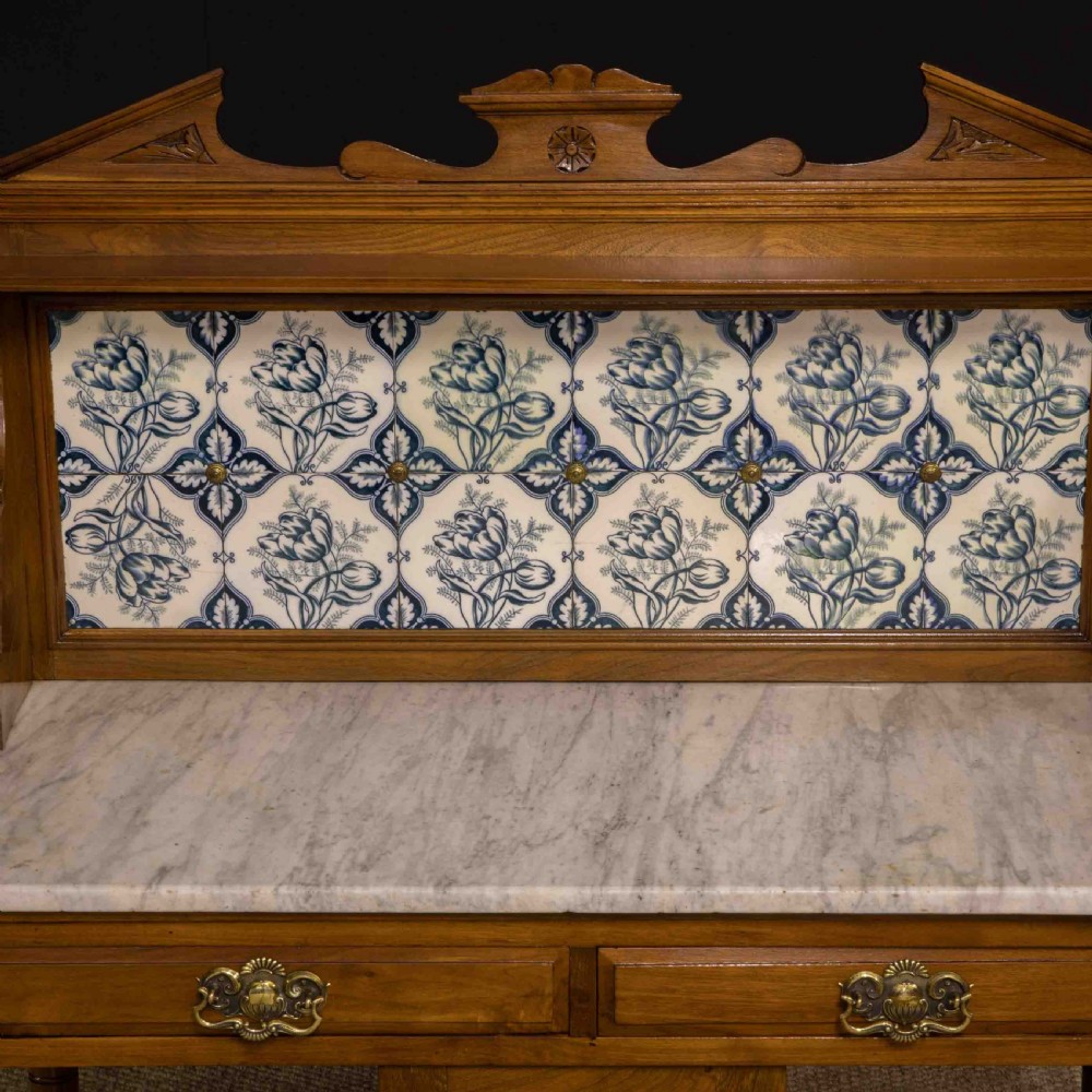 Edwardian Walnut Washstand View IV