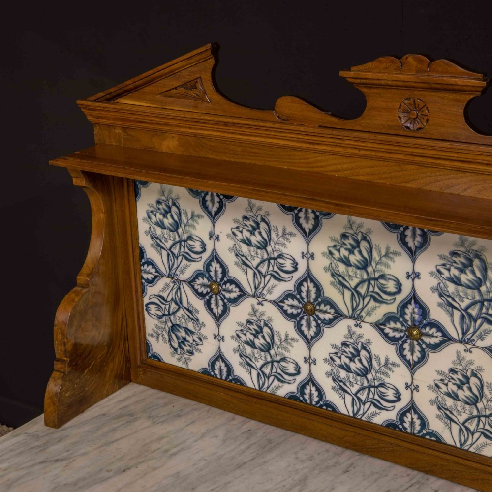 Edwardian Walnut Washstand View VII