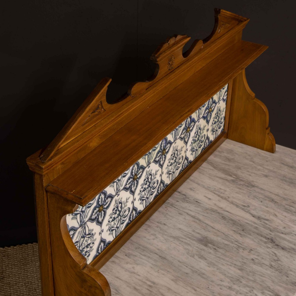 Edwardian Walnut Washstand View XIV