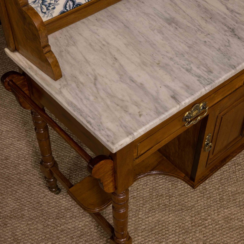 Edwardian Walnut Washstand View XVI