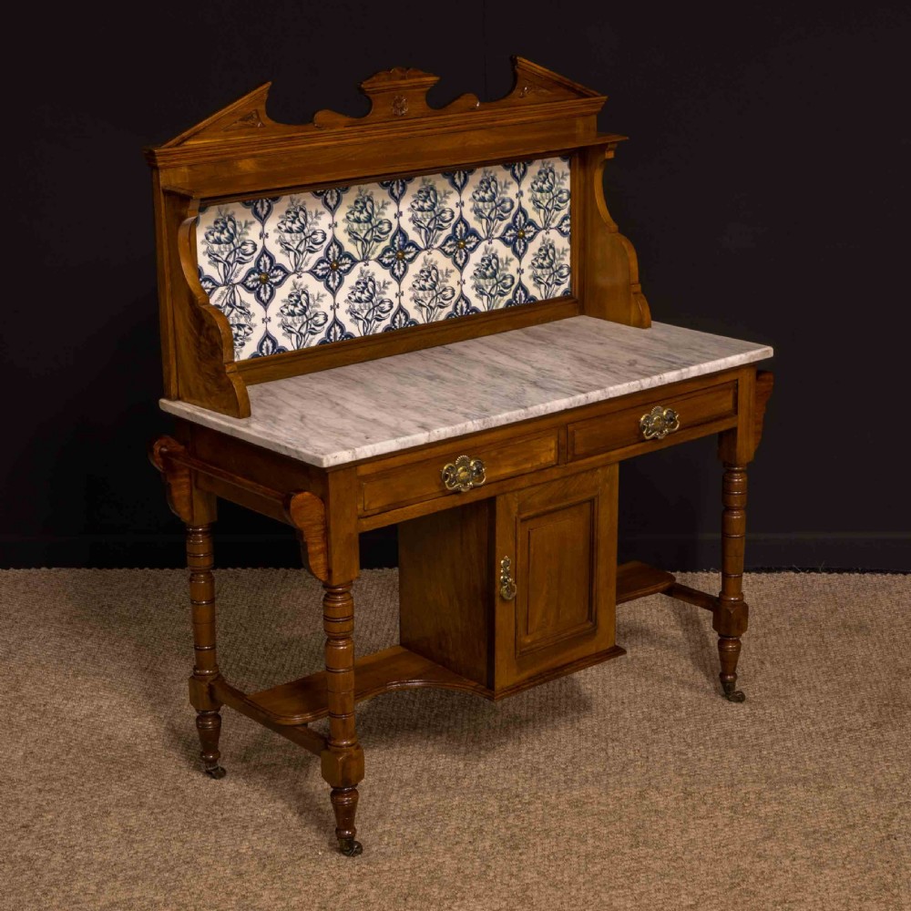 Edwardian Walnut Washstand View XVII