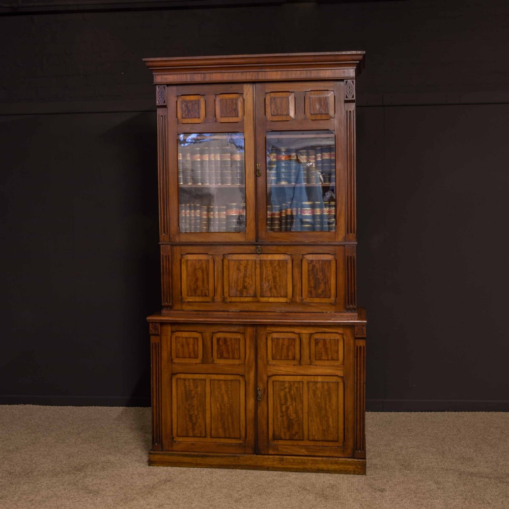 Victorian Mahogany Secretaire Bookcase View VIII