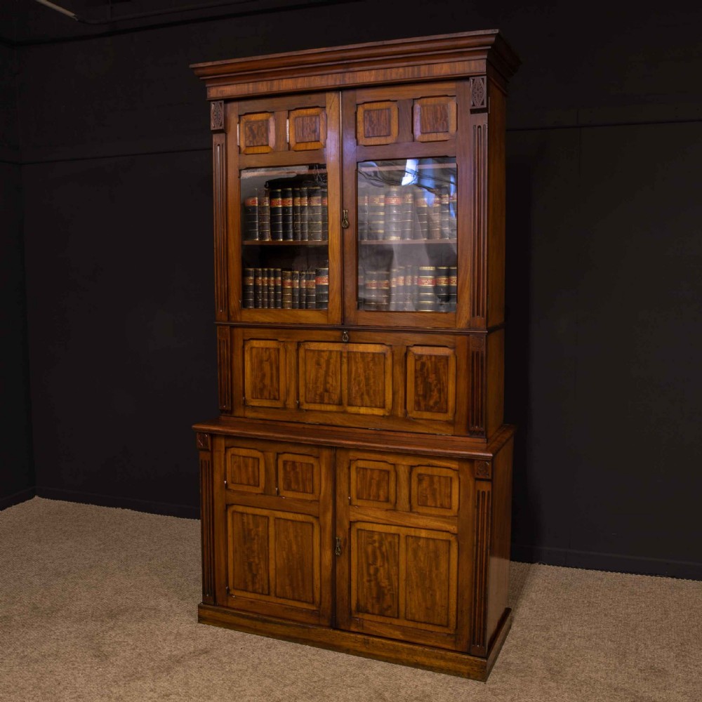 Victorian Mahogany Secretaire Bookcase View IX