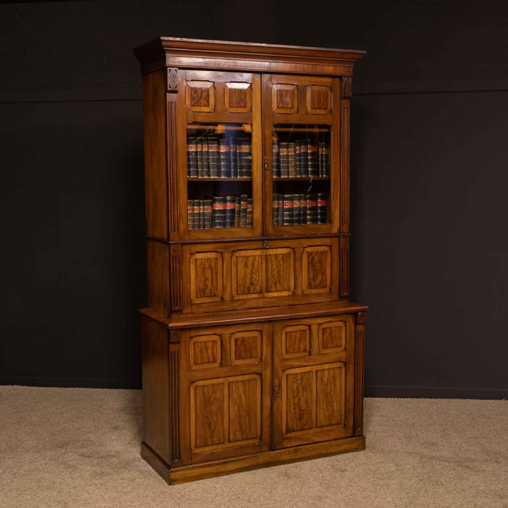 Victorian Mahogany Secretaire Bookcase View XXIV