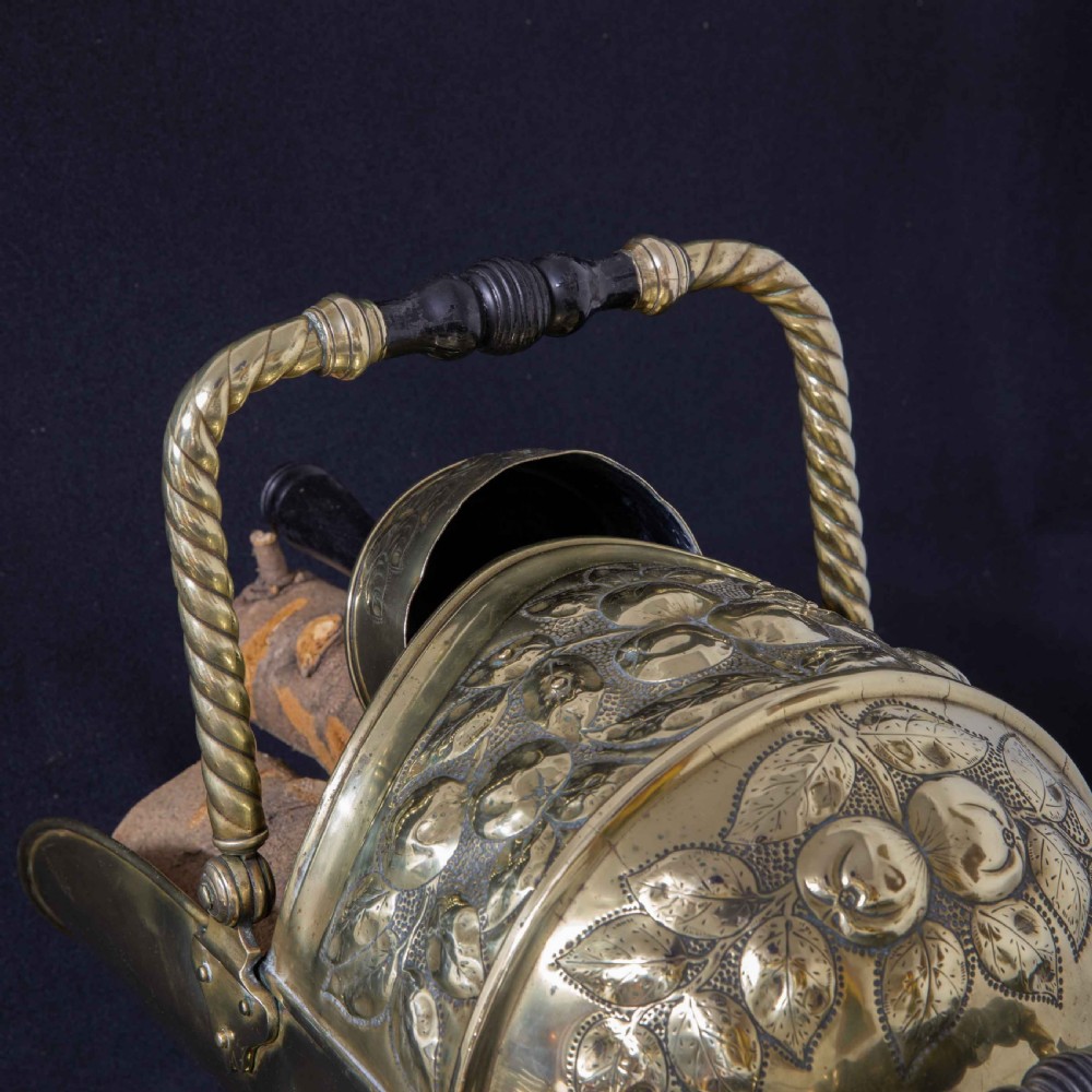 Edwardian Brass Parlour Scuttle View V