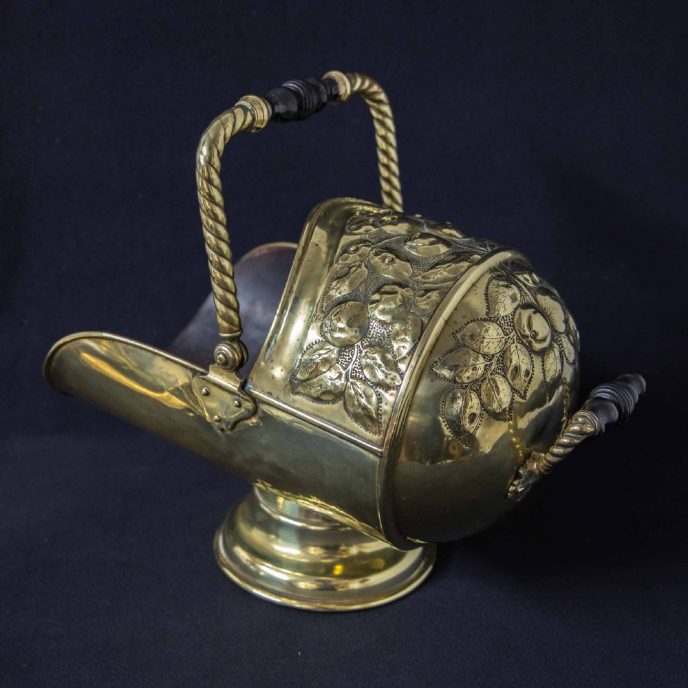 Edwardian Brass Parlour Scuttle View VIII