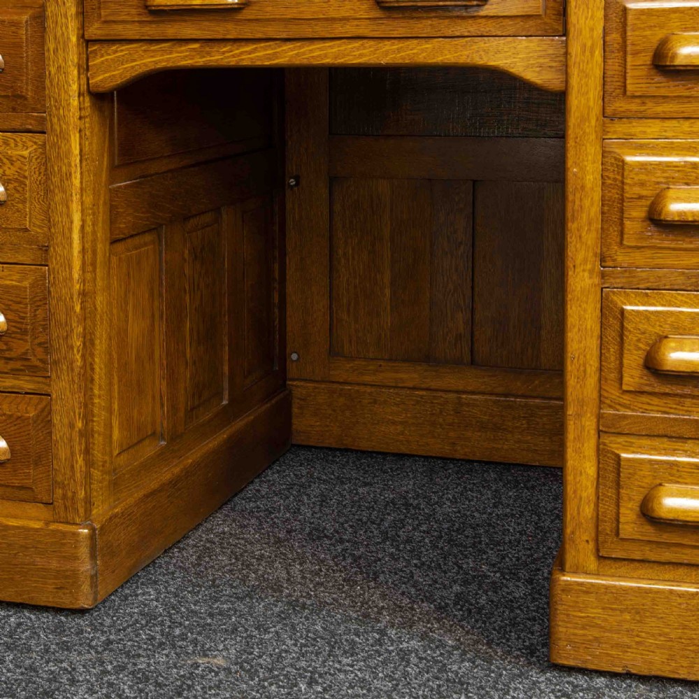 Edwardian Oak Roll Top Desk View X