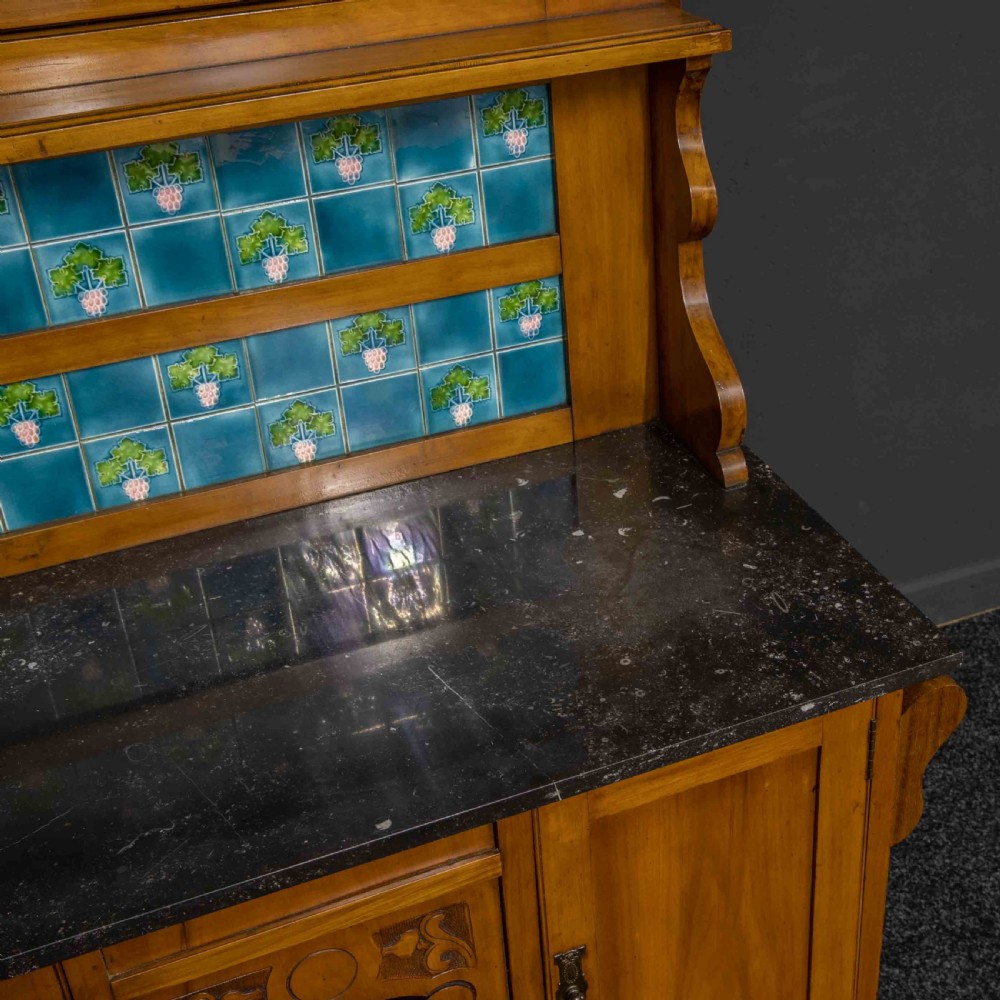 Late Victorian Satin Walnut Washstand View VIII