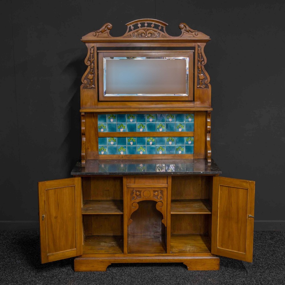 Late Victorian Satin Walnut Washstand View IX