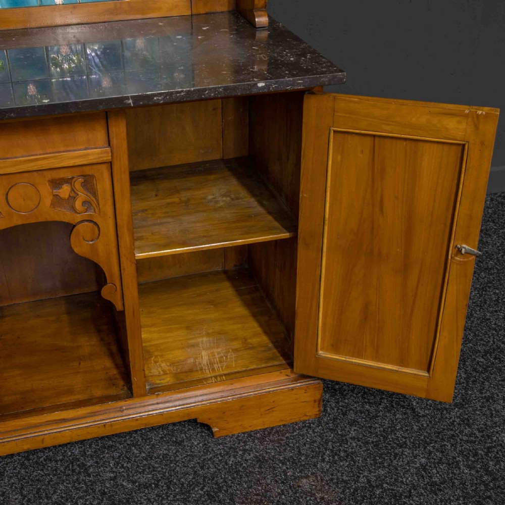 Late Victorian Satin Walnut Washstand View XI