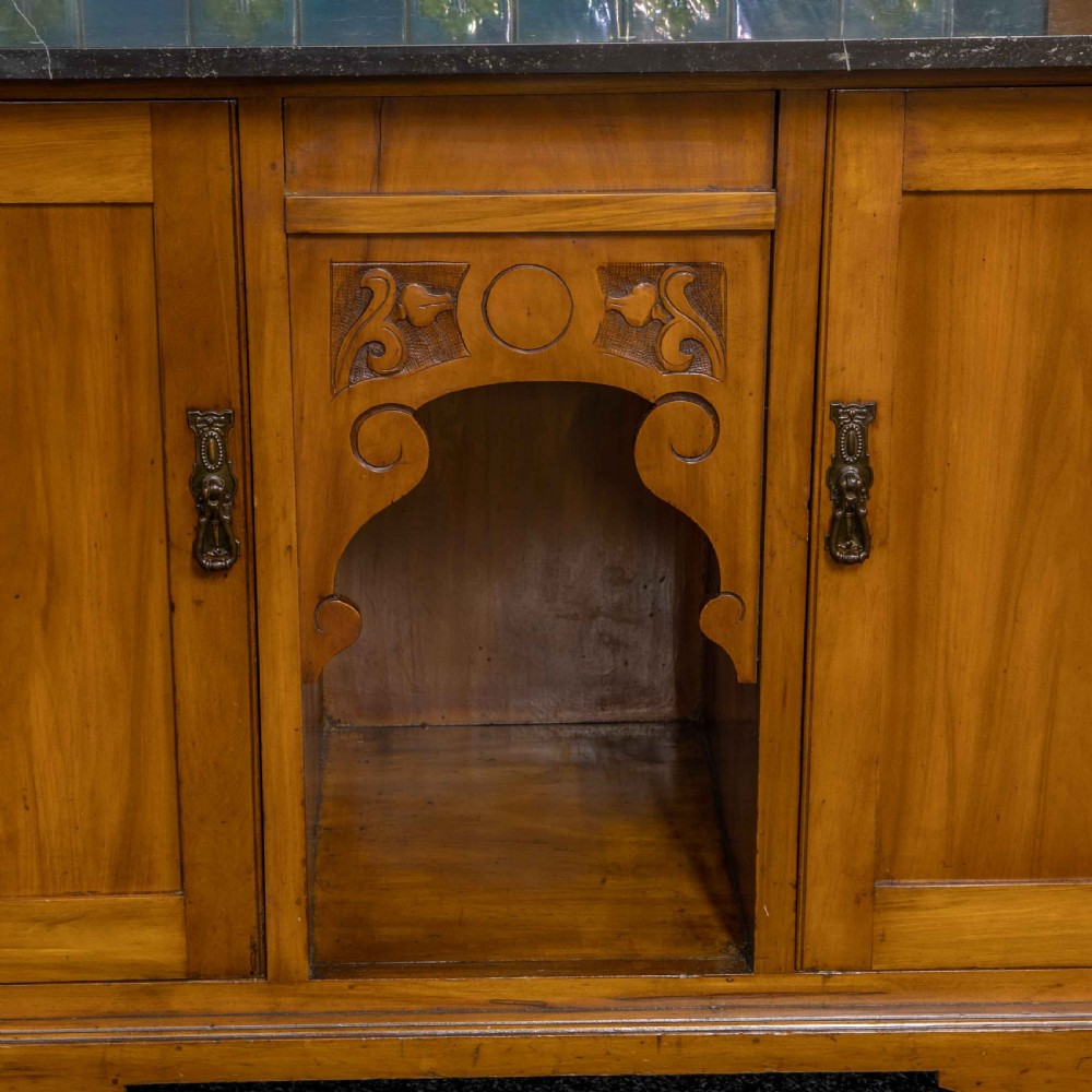 Late Victorian Satin Walnut Washstand View XII