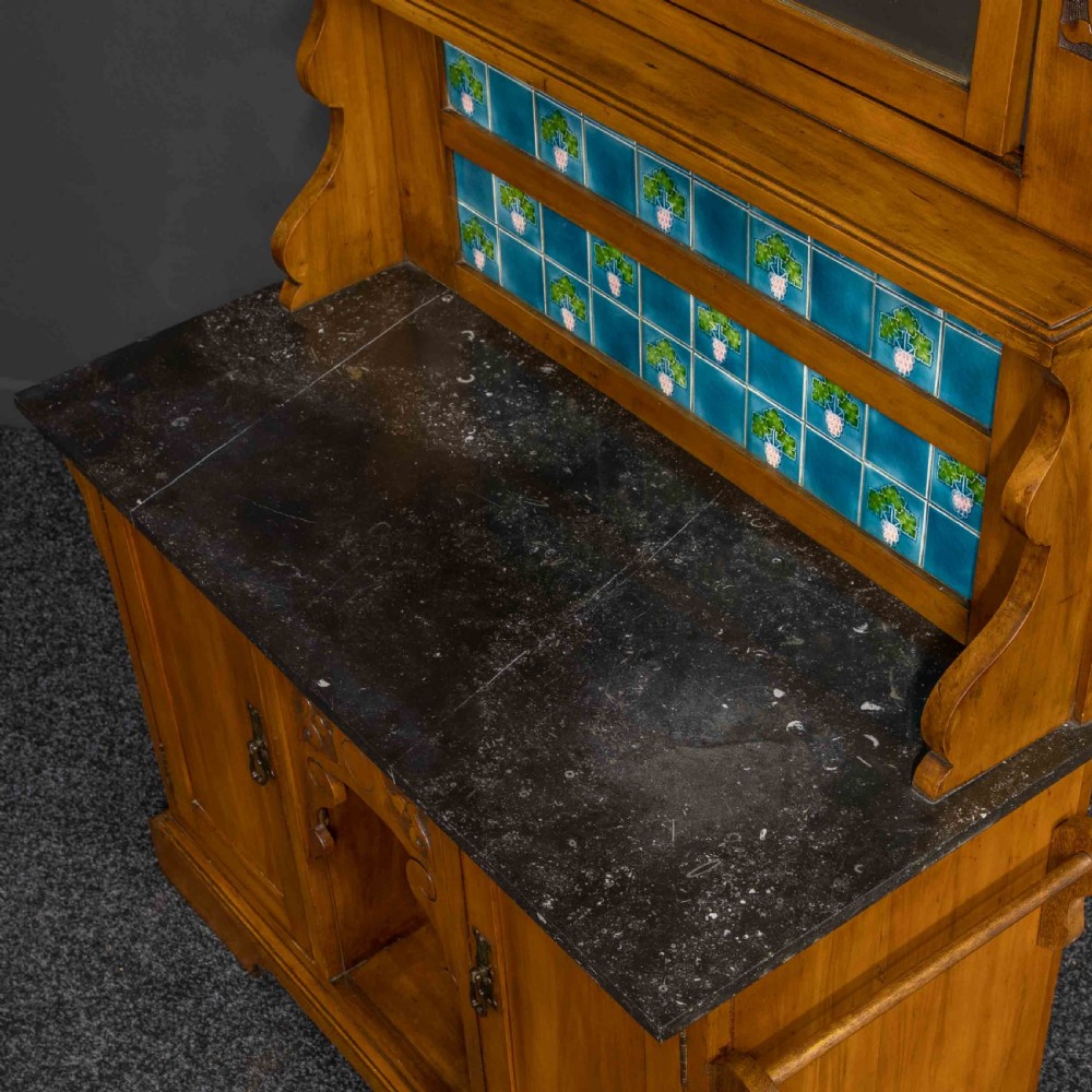 Late Victorian Satin Walnut Washstand View XV