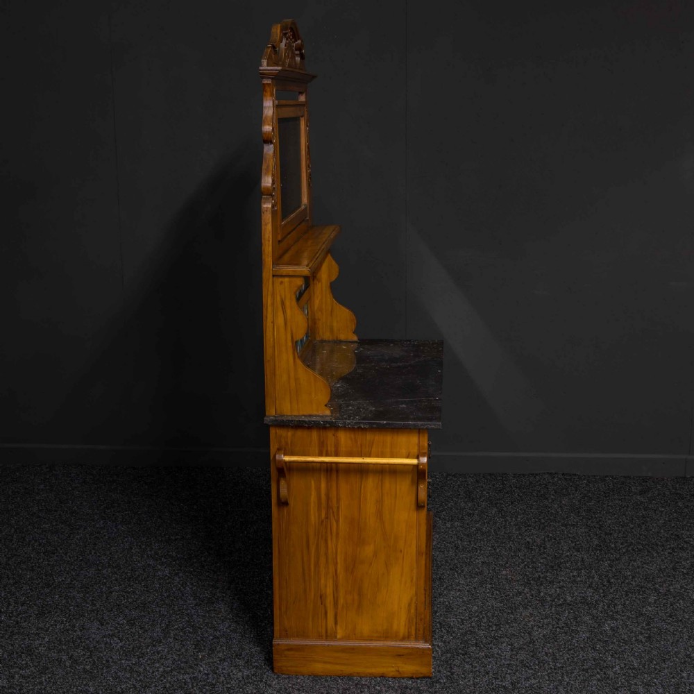 Late Victorian Satin Walnut Washstand View XX