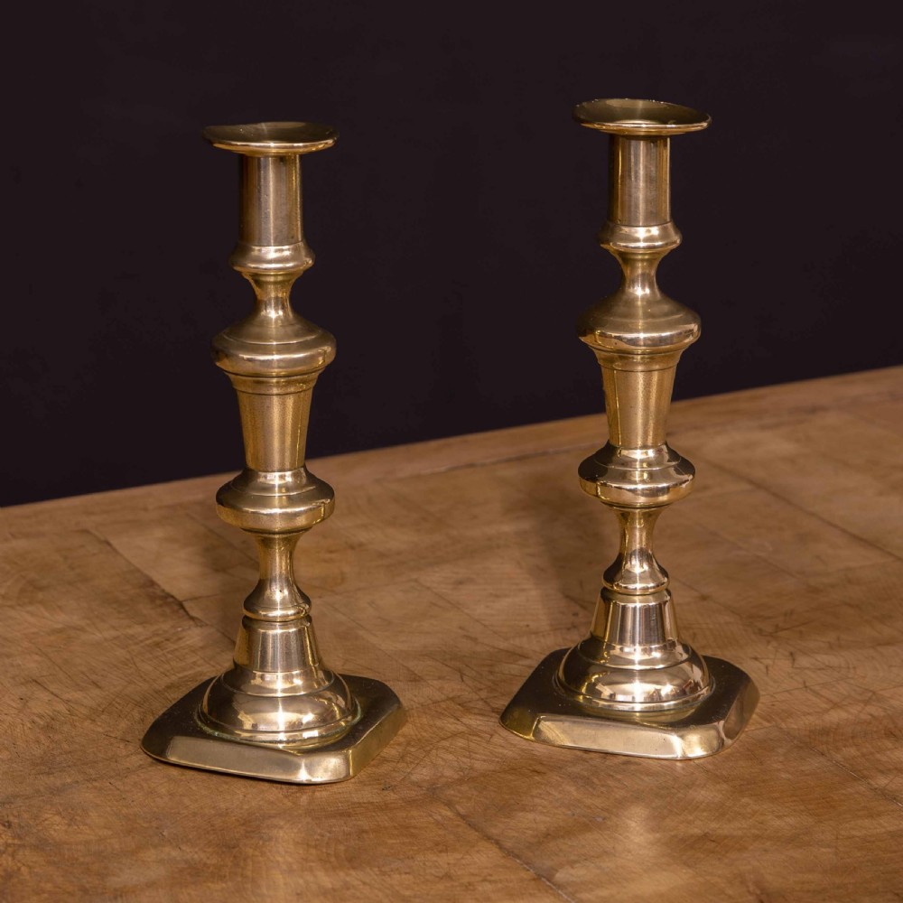 Late Victorian Brass Candlesticks