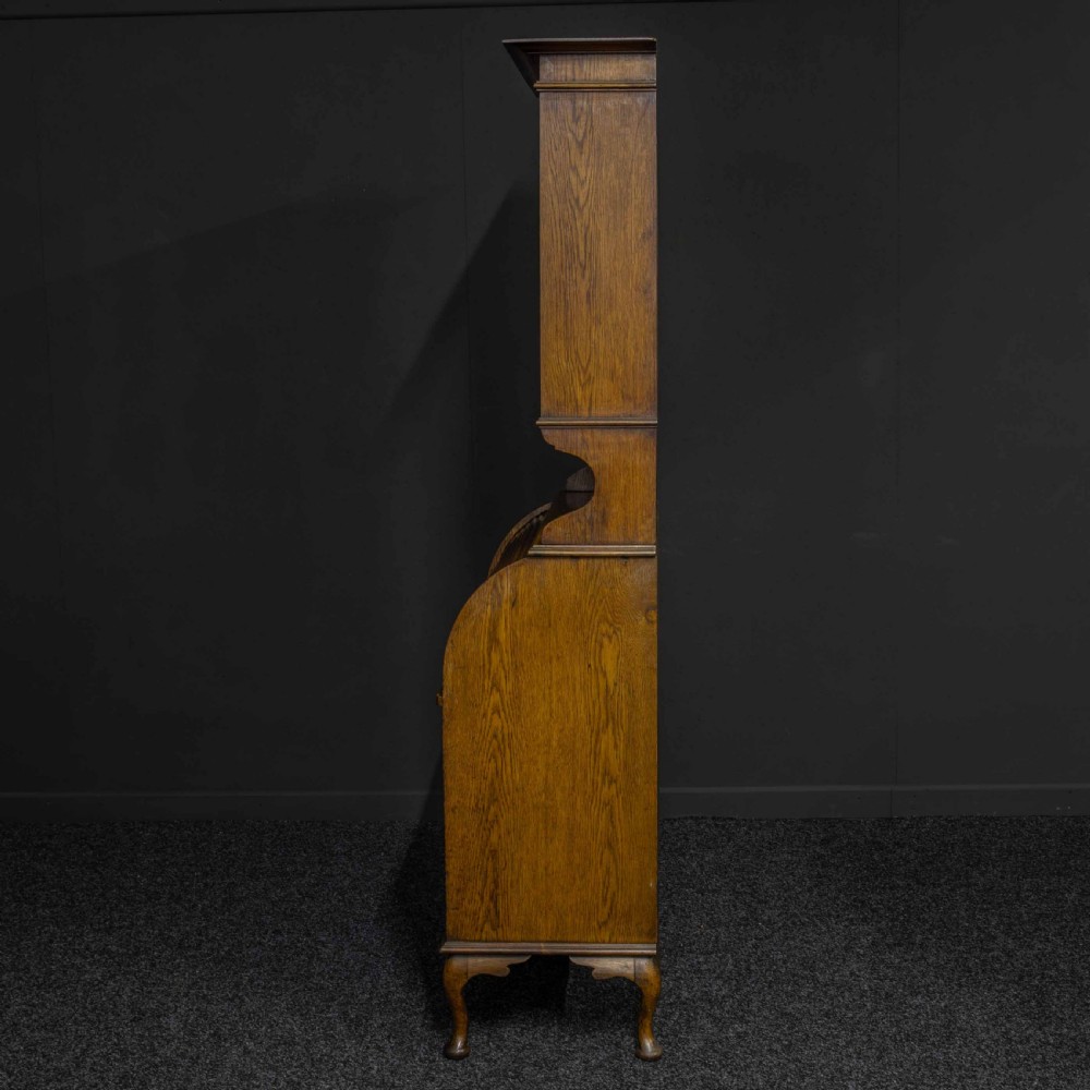 Edwardian Oak Roll Top Bookcase View IX