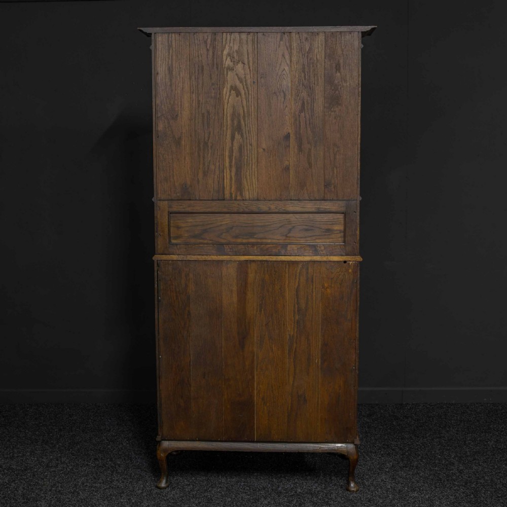 Edwardian Oak Roll Top Bookcase View X