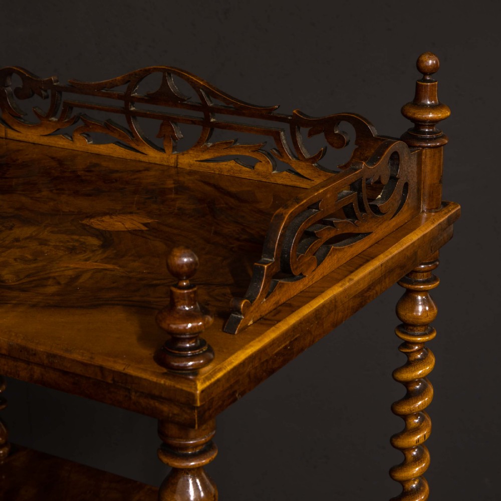 Mid Victorian Walnut Whatnot-Canterbury View IV