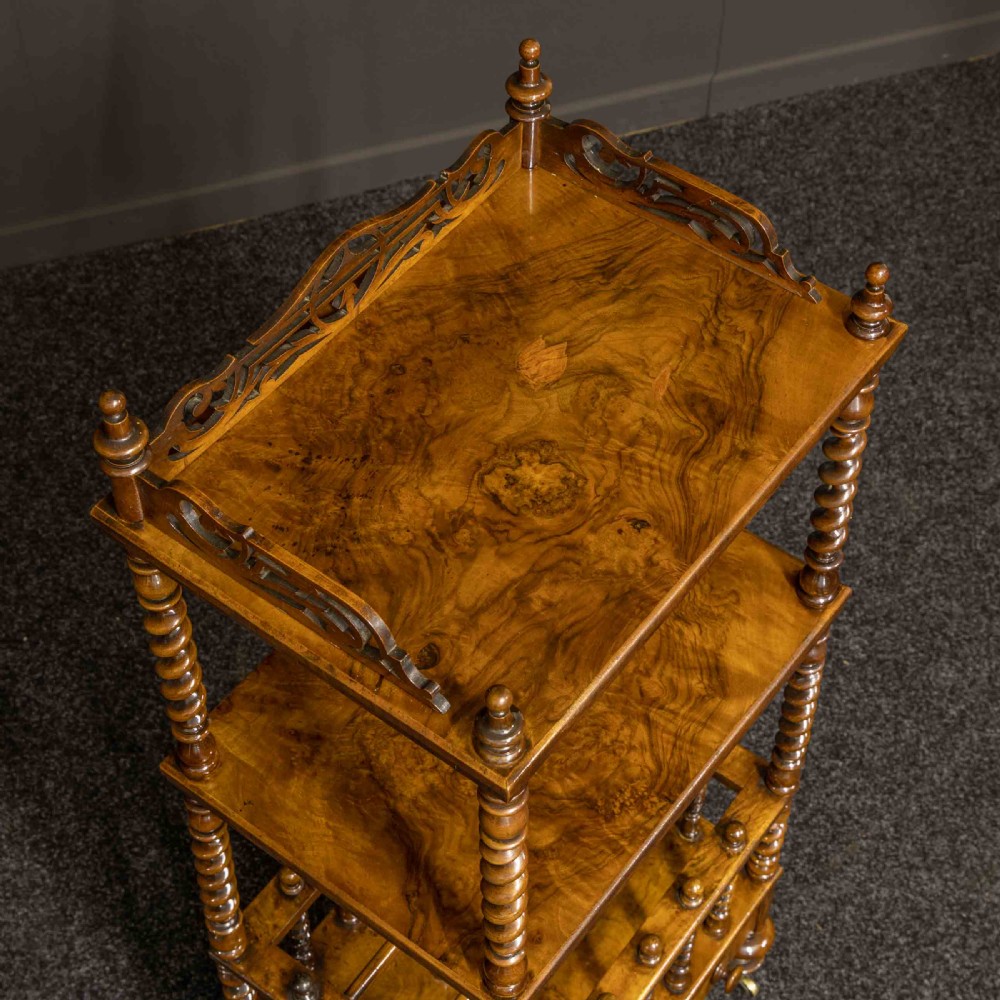 Mid Victorian Walnut Whatnot-Canterbury View VI