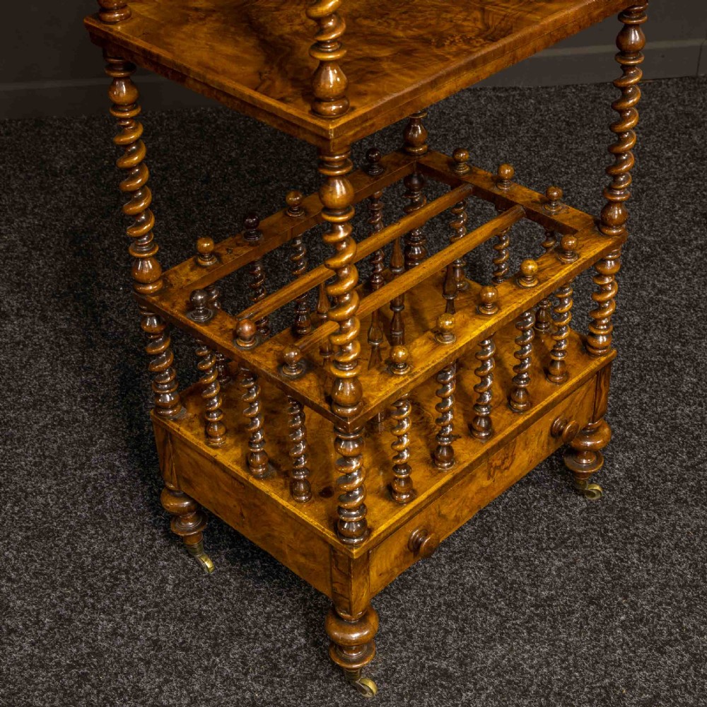 Mid Victorian Walnut Whatnot-Canterbury View VIII