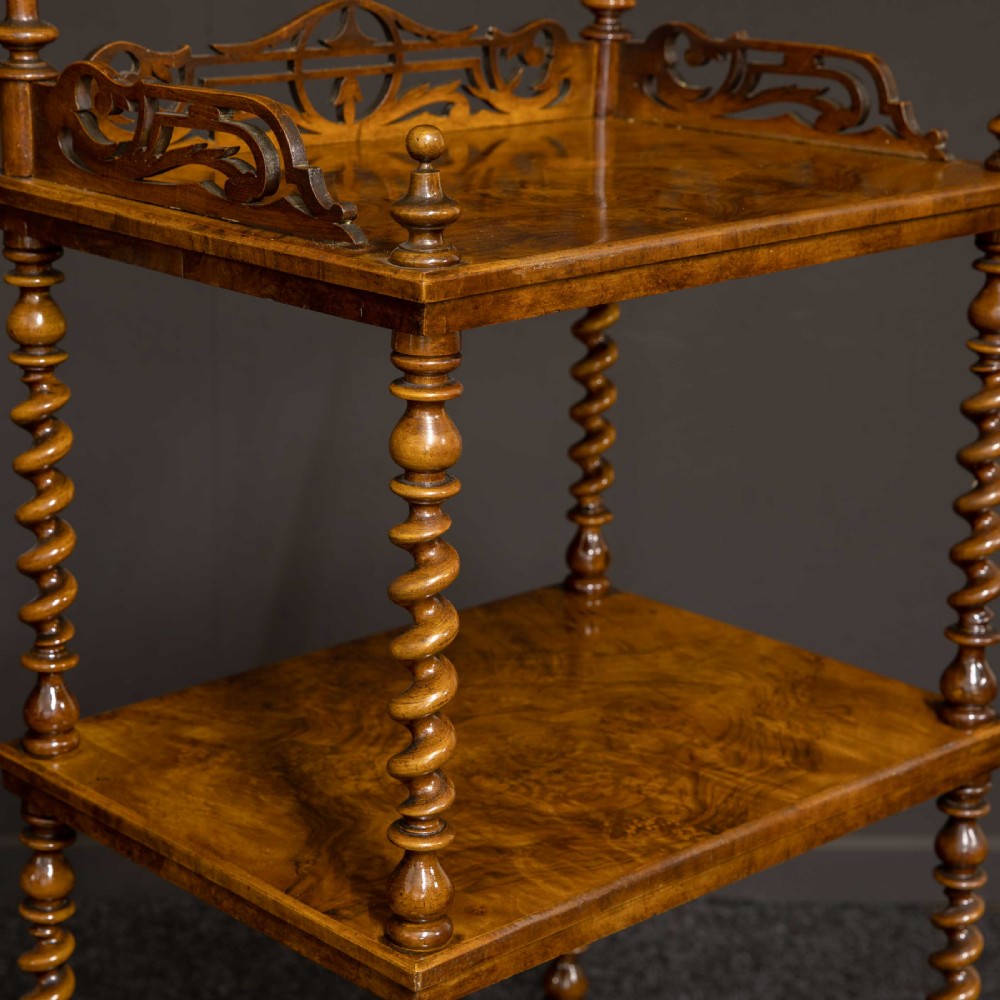 Mid Victorian Walnut Whatnot-Canterbury View IX