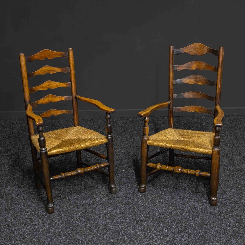 Set of Eight 19th Century Ladderback Chairs View III